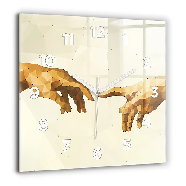 Szögletes fali üvegóra 60x60 Ádám megteremtése