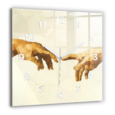 Szögletes fali üvegóra 60x60 Ádám megteremtése