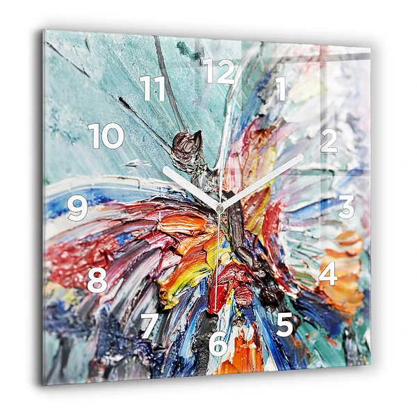Négyzetes üvegóra 60x60 Olajművészeti töredék