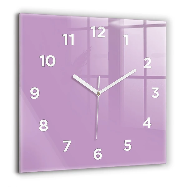 Szögletes üvegóra 60x60 Lila