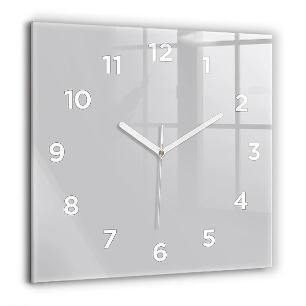 Szögletes fali üvegóra 60x60 Világosszürke