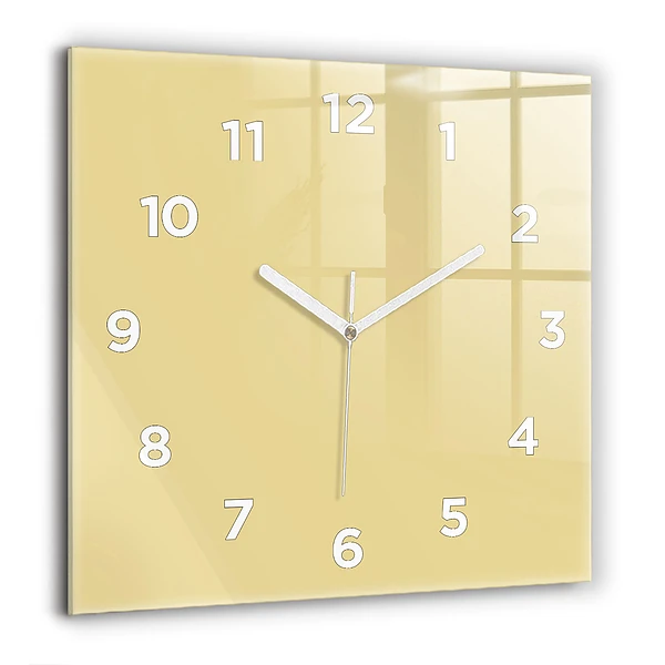 Szögletes üvegóra 60x60 Krém