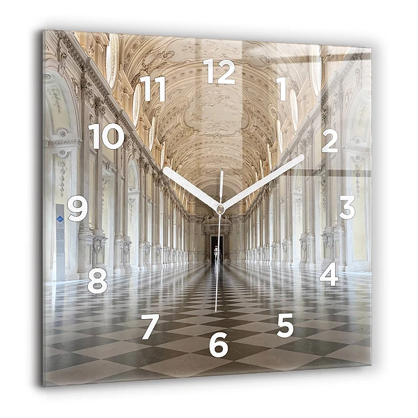 Szögletes üvegóra 60x60 La Veneria Reale Múzeum