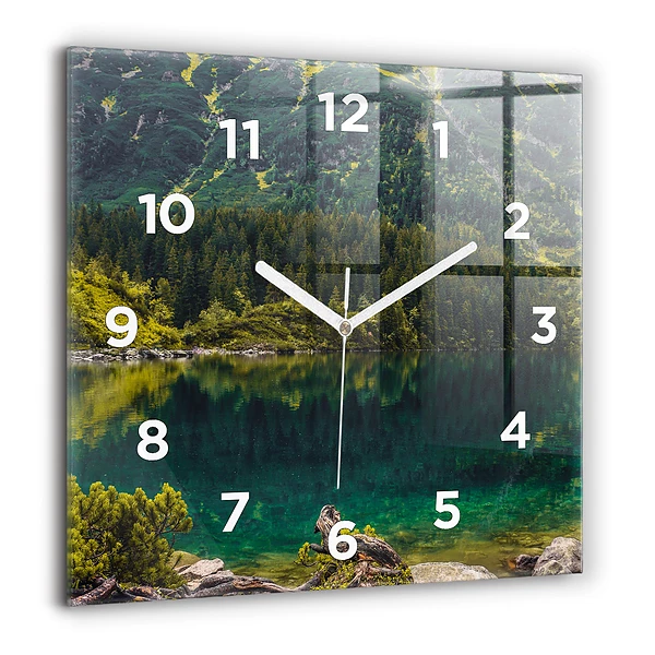 Szögletes üvegóra 60x60 Morskie Oko a Tátrában