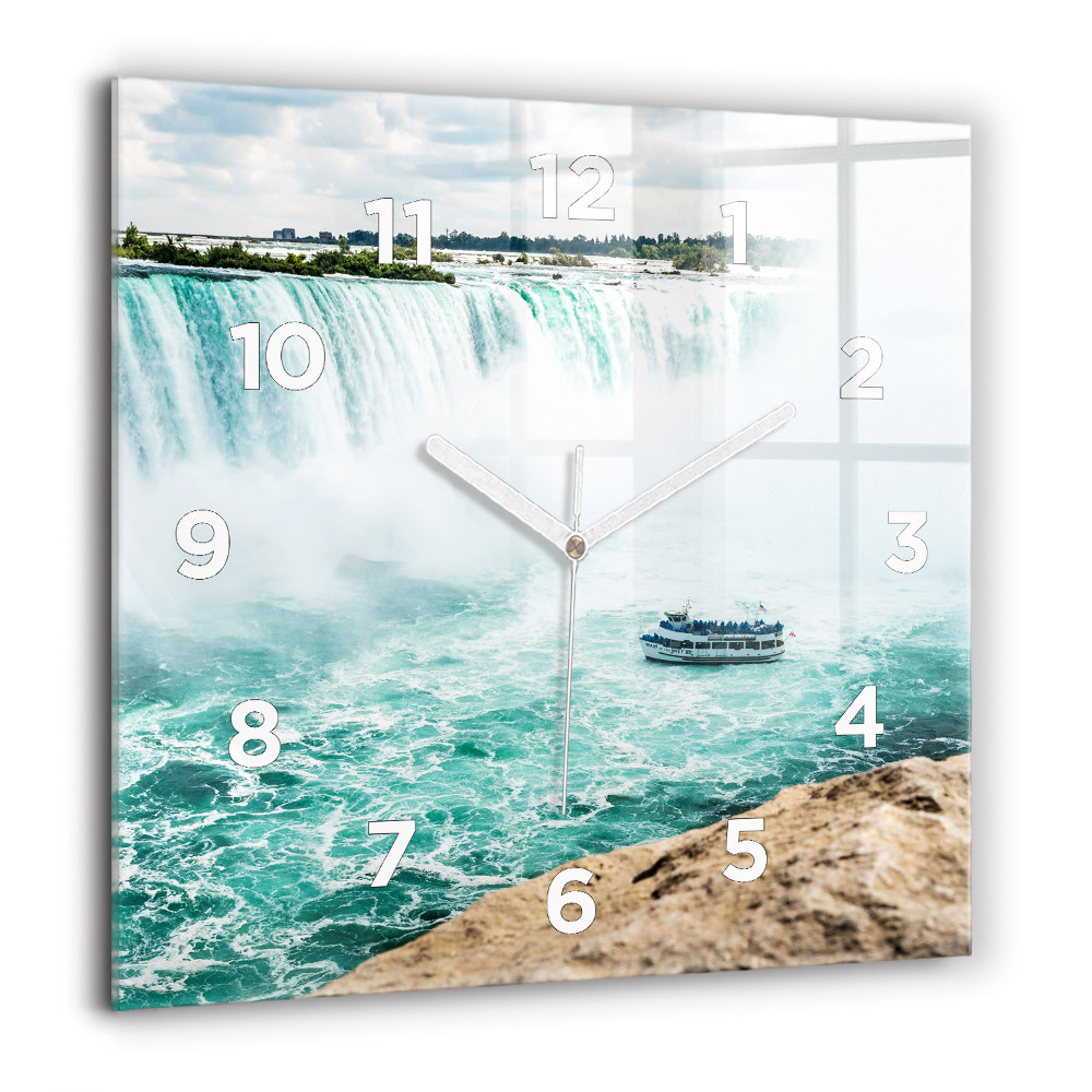 Szögletes fali üvegóra 60x60 Hajó és a Niagara