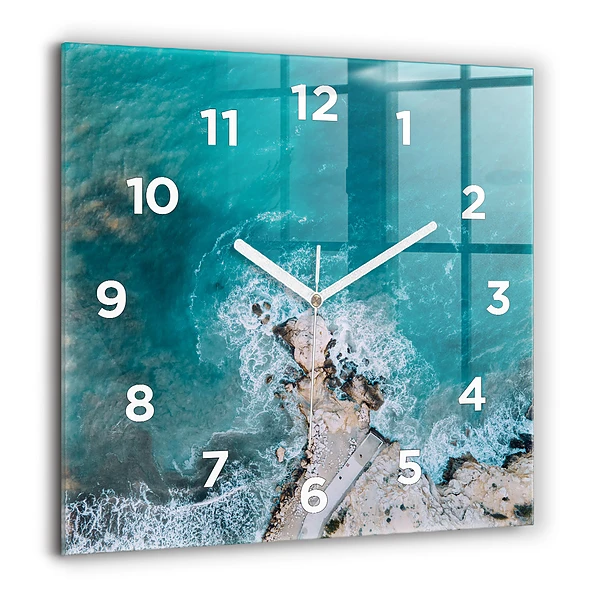 Szögletes üvegóra 60x60 Fjordok a Costa Blancán