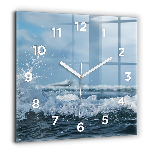 Szögletes üvegóra 60x60 Hullám fotózás