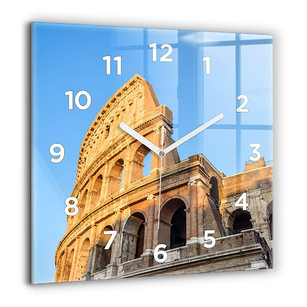 Négyzetes üvegóra 60x60 Colosseum Rómában