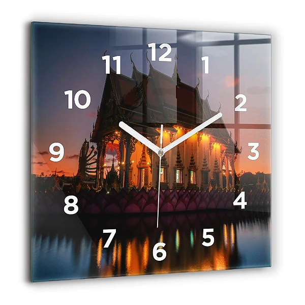 Szögletes üvegóra 60x60 Templom Bangkokban