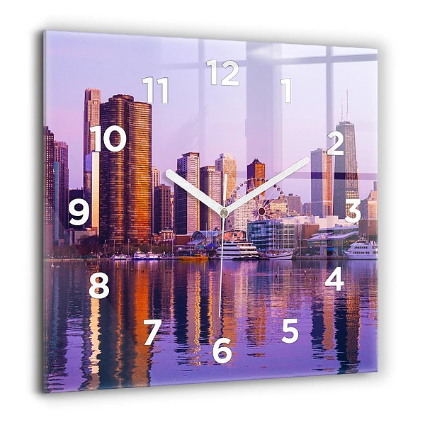 Négyzet alakú üvegóra 60x60 Kilátás az USA felhőkarcolóira