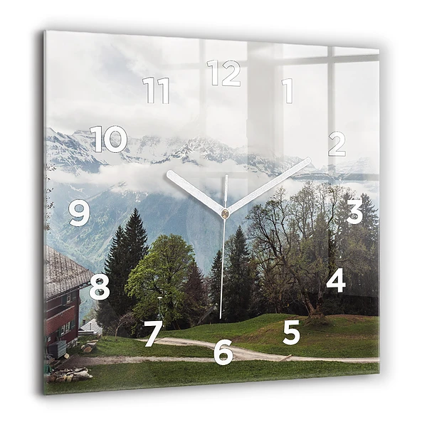 Szögletes fali üvegóra 60x60 Hegyi kilátás