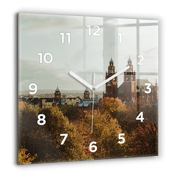 Szögletes üvegóra 60x60 Művészeti galéria Glasgow-ban