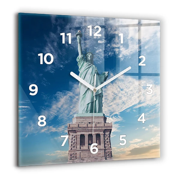 Szögletes üvegóra 60x60 Szabadságszobor New York