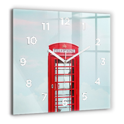 Négyzetes üvegóra 60x60 Telefonfülke