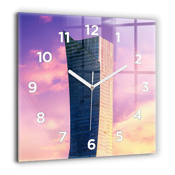 Négyzetes üvegóra 60x60 Felhőkarcoló Varsóban