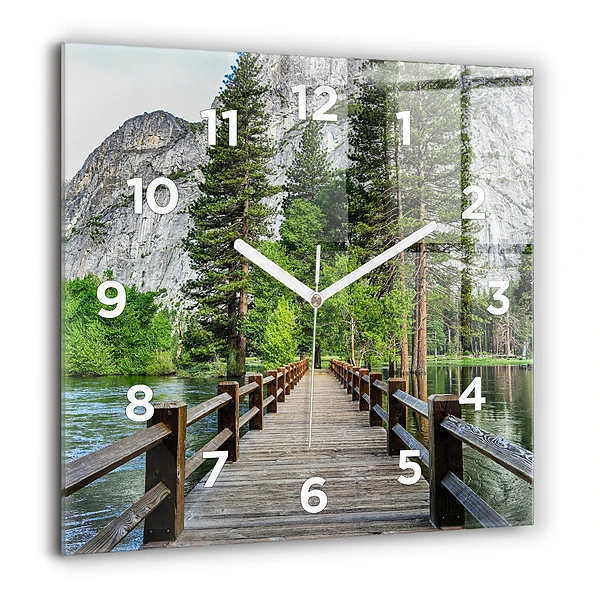 Szögletes fali üvegóra 60x60 Yosemite fahíd