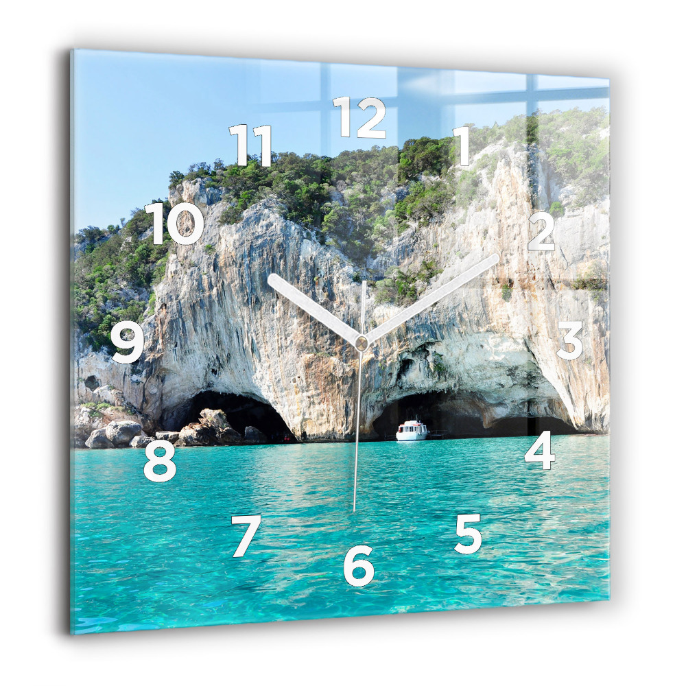 Négyzet alakú üvegóra 60x60 Víz alatti barlang