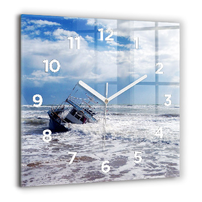 Szögletes üvegóra 60x60 Elsüllyedt vízi jármű