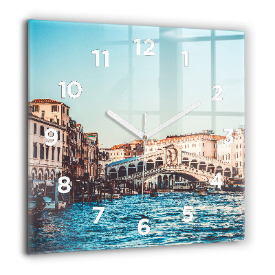Szögletes üvegóra 60x60 A velencei Rialto-híd