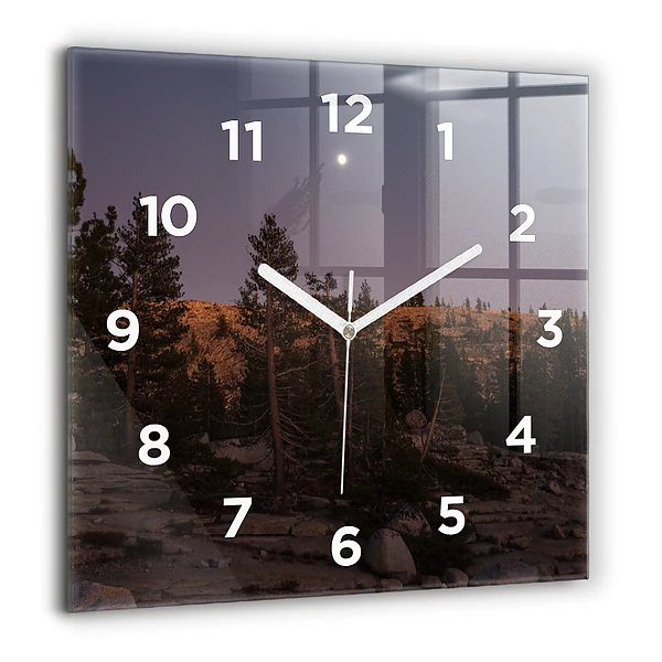 Négyzet alakú üvegóra 60x60 A Yosemite sziklás útja