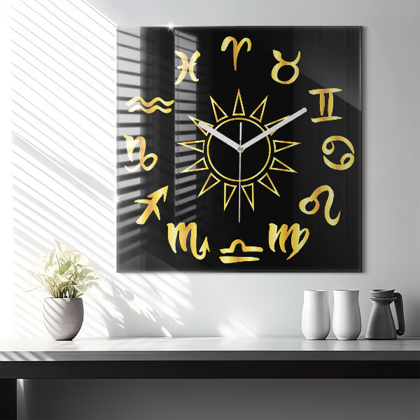 Szögletes üvegóra 60x60 Az állatöv jelei