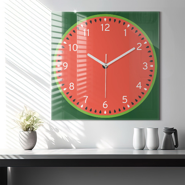 Négyzetes üvegóra 60x60 Édes görögdinnye