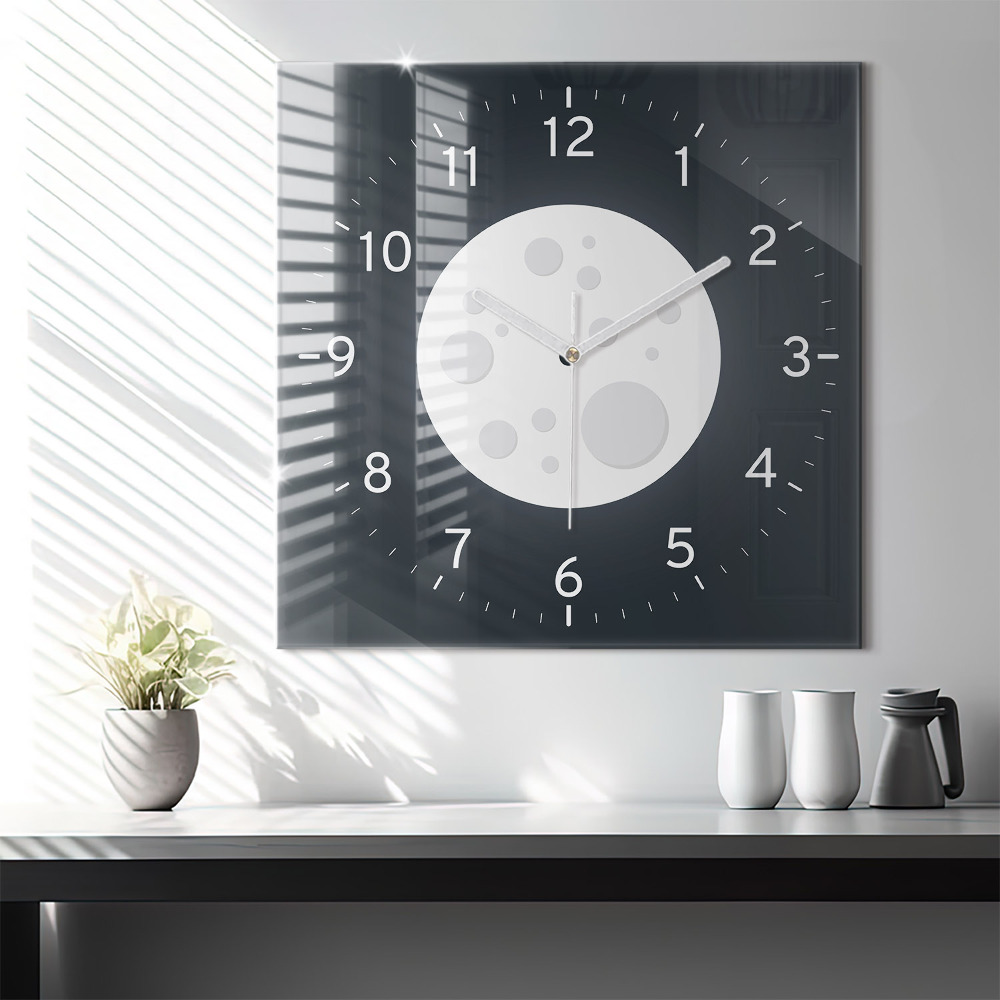 Szögletes fali üvegóra 60x60 Telihold