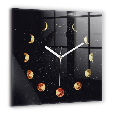 Szögletes fali üvegóra 60x60 Holdfázisok