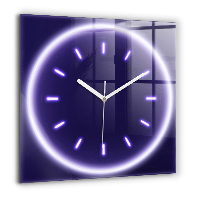 Szögletes üvegóra 60x60 Neon vonalak