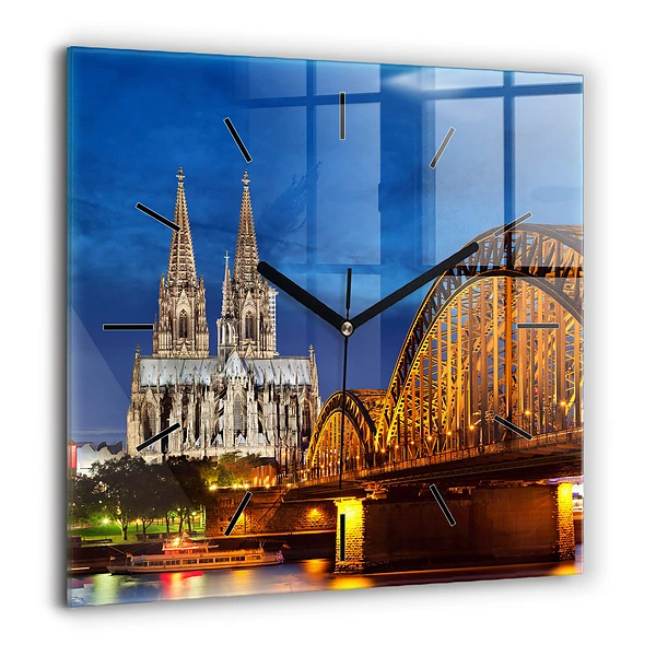 Szögletes üvegóra 60x60 Híd Németországban