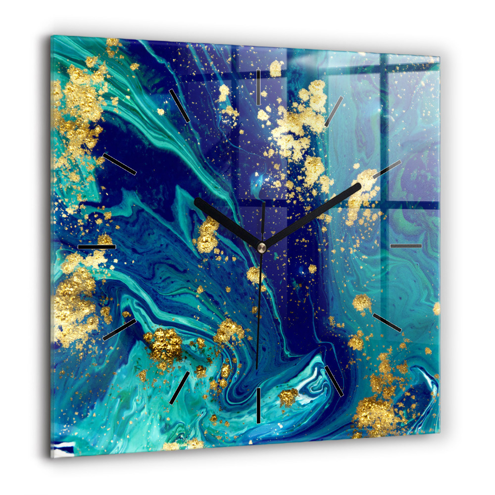Négyzet alakú üvegóra 60x60 Modern absztrakció