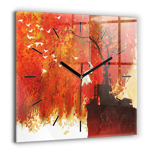 Négyzet alakú üvegóra 60x60 Menyasszony ősszel