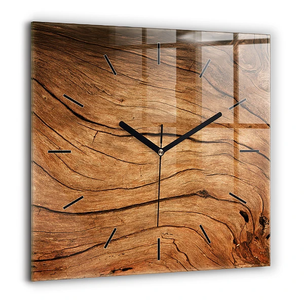 Négyzet alakú üvegóra 60x60 Régi fa