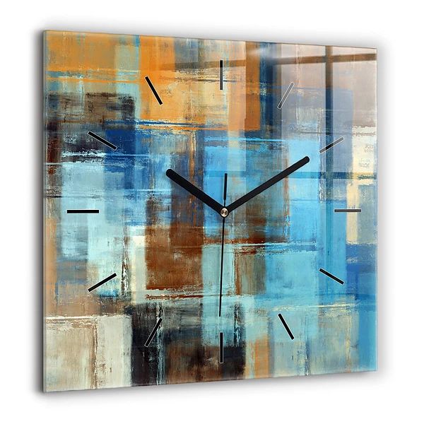 Szögletes üvegóra 60x60 Színes háttér - absztrakt