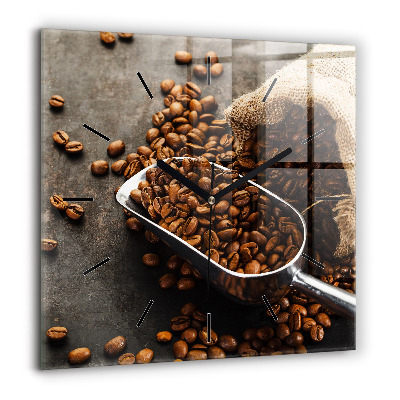 Szögletes fali üvegóra 60x60 Egy zsák kávébab