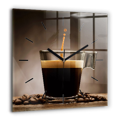 Szögletes fali üvegóra 60x60 Egy csésze kávé