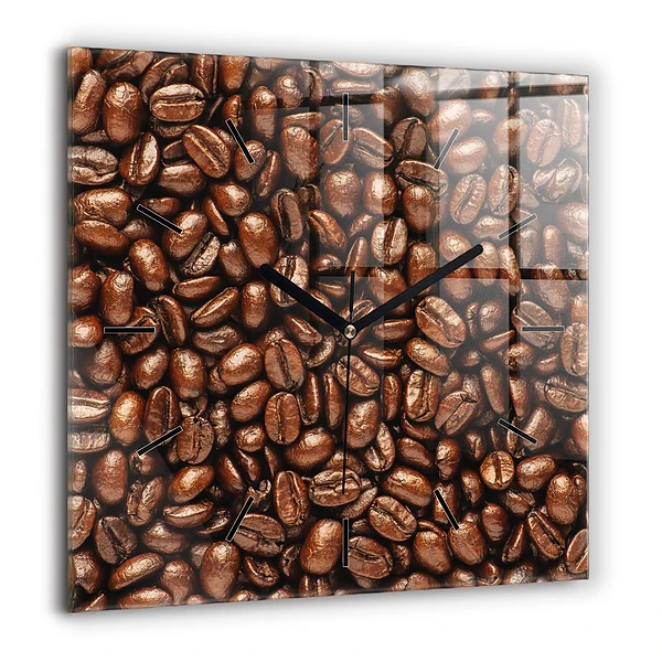 Szögletes fali üvegóra 60x60 Kávébabok
