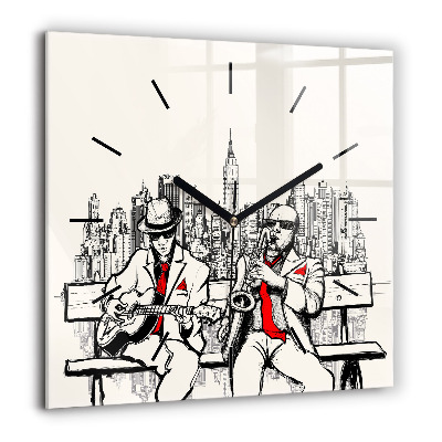 Négyzetes üvegóra 60x60 Jazz New Yorkban