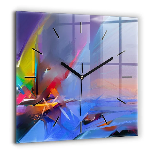 Négyzetes üvegóra 60x60 Tengeri táj