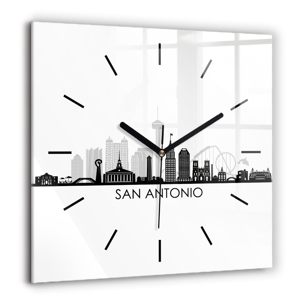 Négyzet alakú üvegóra 60x60 San Antonio városa Texas államban