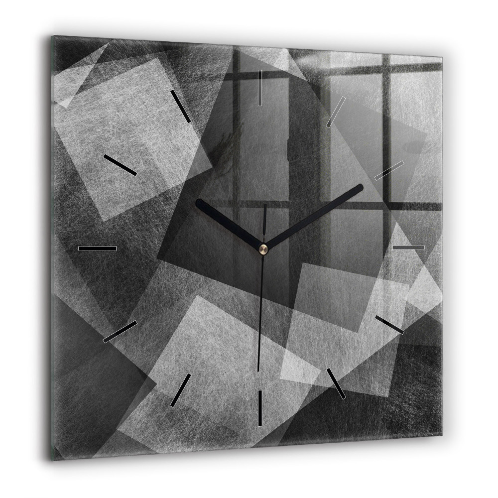 Négyzet alakú üvegóra 60x60 Geometrikus absztrakció