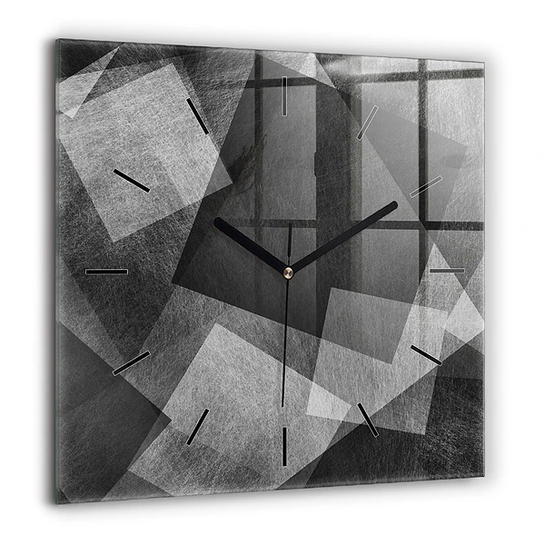 Négyzet alakú üvegóra 60x60 Geometrikus absztrakció