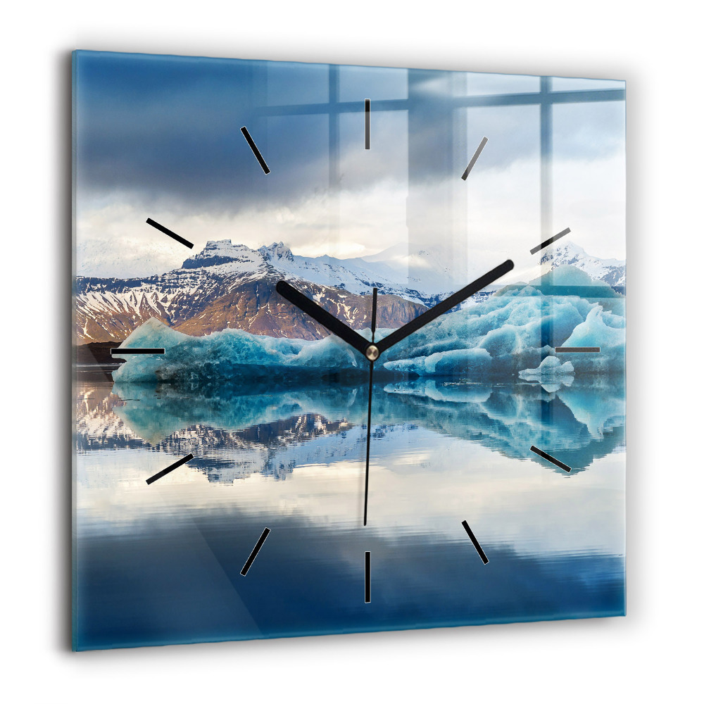 Szögletes üvegóra 60x60 Jokulsarlon tó Izland