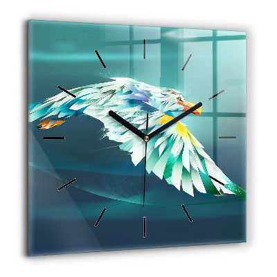 Szögletes üvegóra 60x60 Kép egy repülő sasról