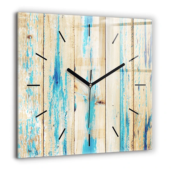 Négyzet alakú üvegóra 60x60 Karcolt fa