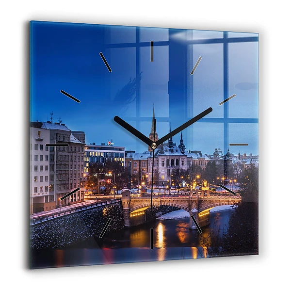 Négyzet alakú üvegóra 60x60 Pilseni panoráma