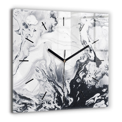 Szögletes üvegóra 60x60 Absztrakt tinta márvány