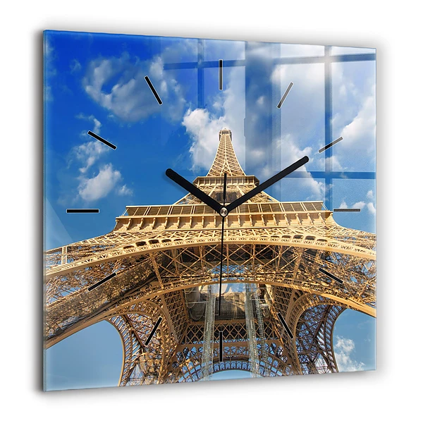 Szögletes üvegóra 60x60 Franciaország Eiffel-torony