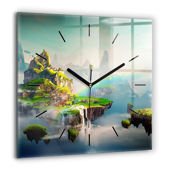 Négyzet alakú üvegóra 60x60 Kínai fantázia
