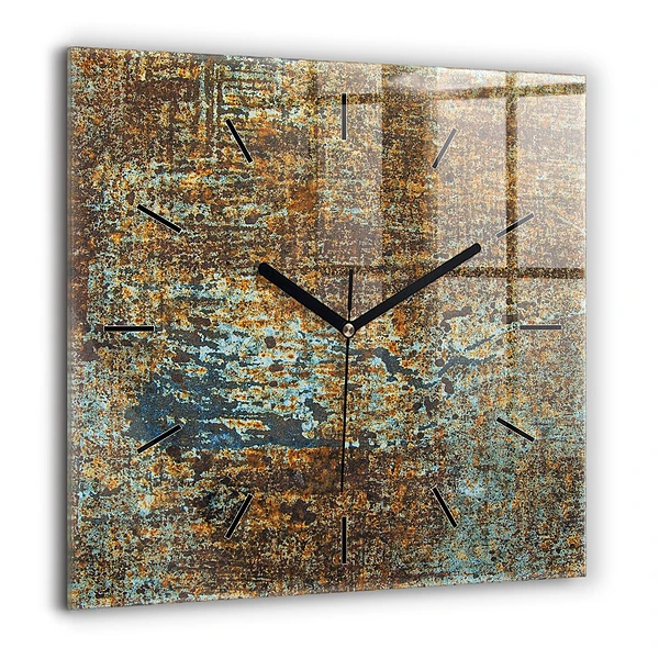 Négyzetes üvegóra 60x60 Régi fém textúrája